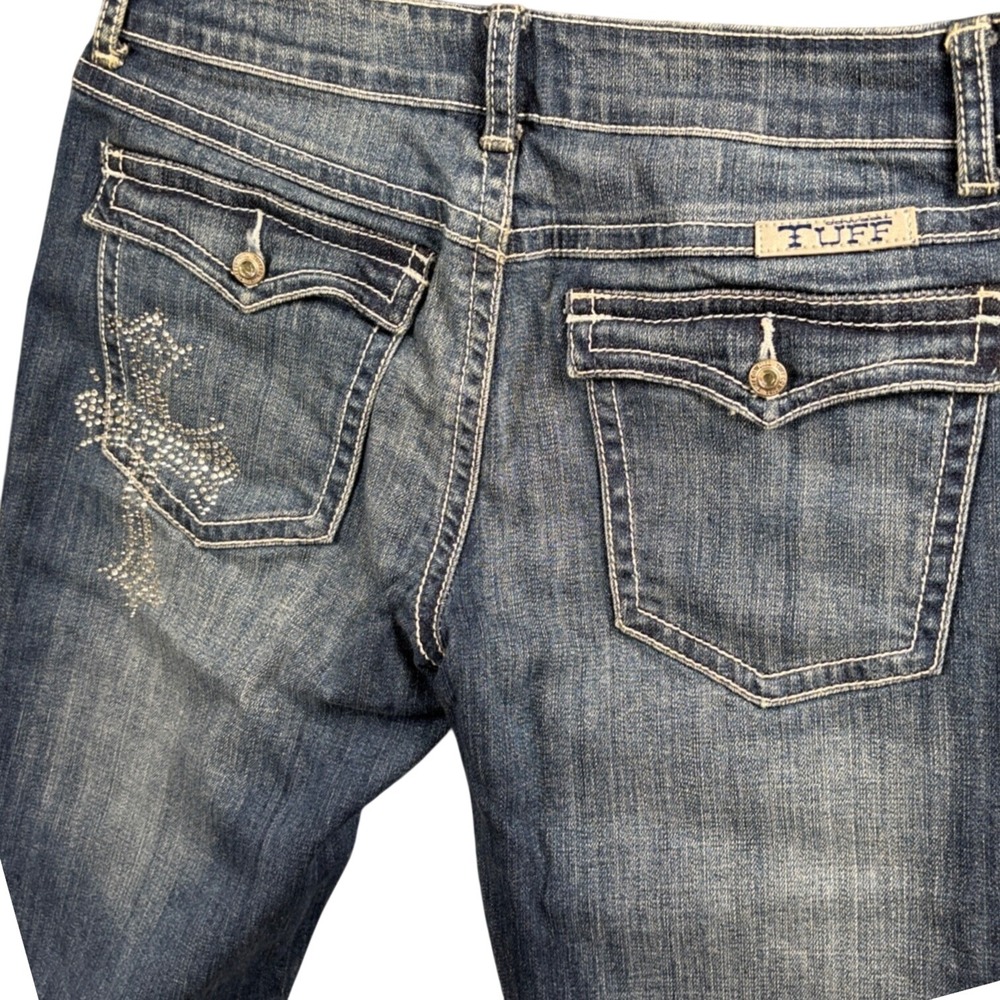 Cowgirl Tuff Jeans Womens 30x33 Y2K Rhinestone Cross Bootcut Western Denim